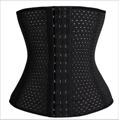 Women Hollow Tibial Belt Body-sculpting Hollow-out Round-hole Breathable Rubber Corset Post-natal Tummy Tucking Exercise Belt