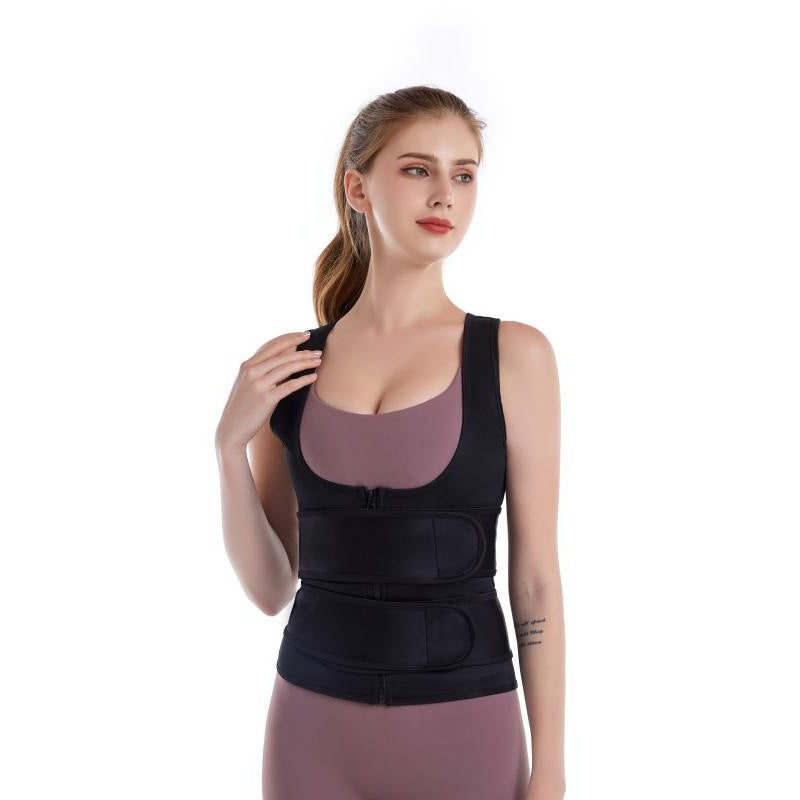 Amazon New Women's Zipper Body Shaping Corset Corset Body Shaping Body Shaping Body Shaping Body Shaping Body Shaping Waist Shaping Vest